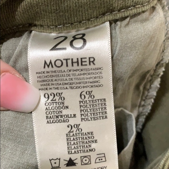 Mother moto jeans- green- zip ankles- size 28 - Picture 8 of 8